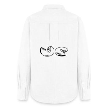 Fortune cookie motif – wisdom & humor united! - Women's Oxford Shirt - white - Back - AI Model Female 172 light (172cm)