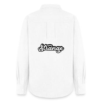 seltsam komisch strange kurios stranger different - Frauen Oxford Hemd - Weiß - Hinten - AI Model Female 172 light (172cm)