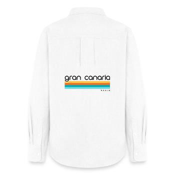 Gran Canaria - Spain - Spain - España - Canary Islands - Women's Oxford Shirt - white - Back - AI Model Female 172 light (172cm)