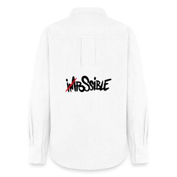 possible Everything is possible - Women's Oxford Shirt - white - Back - AI Model Female 172 light (172cm)
