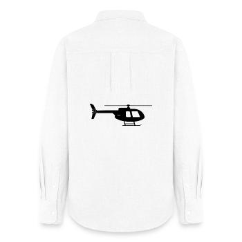 Helicopter - Women's Oxford Shirt - white - Back - AI Model Female 172 light (172cm)