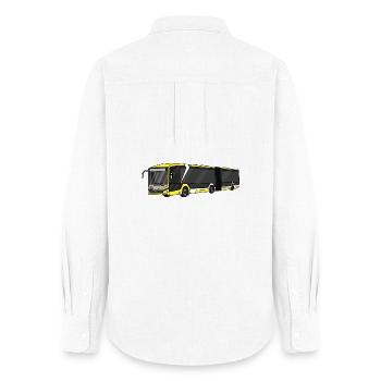 Bus - Women's Oxford Shirt - white - Back - AI Model Female 172 light (172cm)