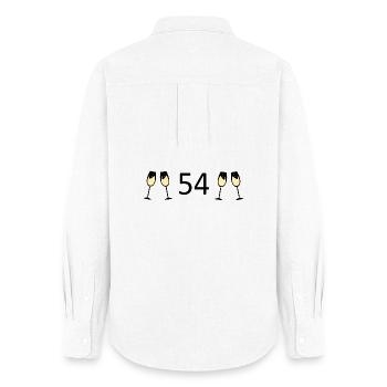 54th Birthday 54 Years Anniversary 54 Number 54 - Women's Oxford Shirt - white - Back - AI Model Female 172 light (172cm)