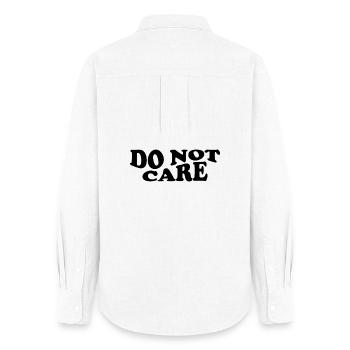 Do Not Care – Cheeky Statement Design - Women's Oxford Shirt - white - Back - AI Model Female 172 light (172cm)