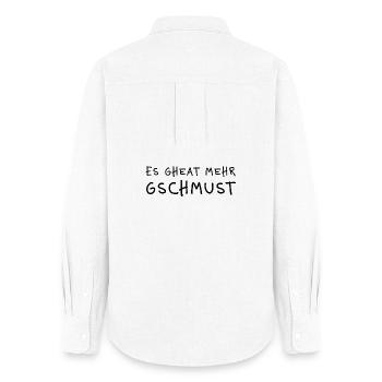 C’est encore plus de câlins en dialecte - Chemise Oxford Femme - blanc - Dos - AI Model Female 172 light (172cm)