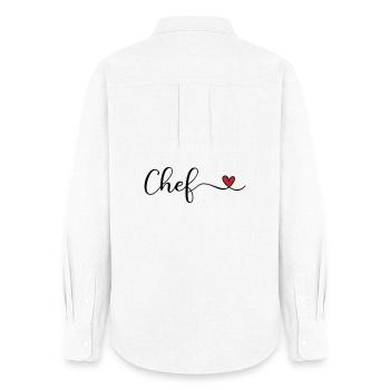 chef - Women's Oxford Shirt - white - Back - AI Model Female 172 light (172cm)