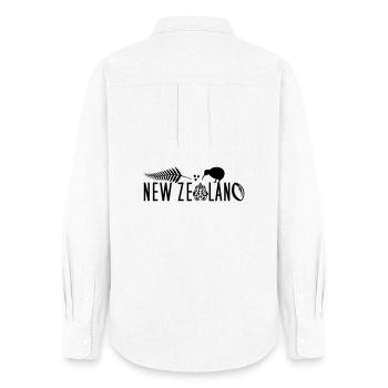Neuseeland Kiwi Segeln Rugby Maori - Frauen Oxford Hemd - Weiß - Hinten - AI Model Female 172 light (172cm)