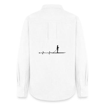 Heartbeat Paddle - Women's Oxford Shirt - white - Back - AI Model Female 172 light (172cm)