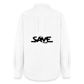 Save me - Women's Oxford Shirt - white - Back - AI Model Female 172 light (172cm)