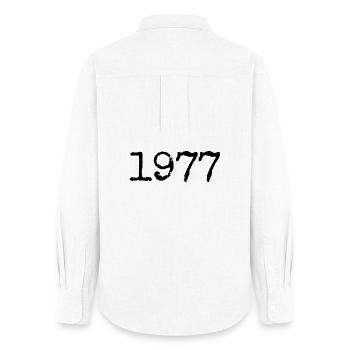 Legendär seit 1977 - Frauen Oxford Hemd - Weiß - Hinten - AI Model Female 172 light (172cm)