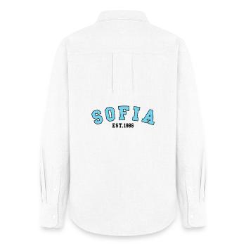 Sofia gegründet 1986 - Frauen Oxford Hemd - Weiß - Hinten - AI Model Female 172 light (172cm)