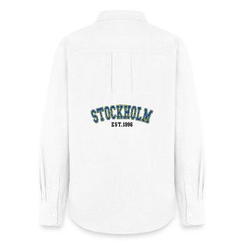 Stockholm Fondée en 1996 - Chemise Oxford Femme - blanc - Dos - AI Model Female 172 light (172cm)