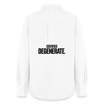 Certified Degenerate - Funny Gen Alpha Memes - Women's Oxford Shirt - white - Back - AI Model Female 172 light (172cm)