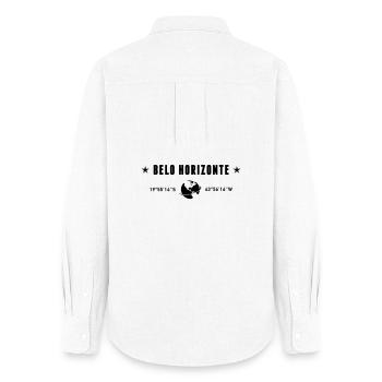 Belo Horizonte Coordinates Planet Earth - Women's Oxford Shirt - white - Back - AI Model Female 172 light (172cm)