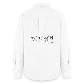 Coordonnées Davos Grisons - Chemise Oxford Femme - blanc - Dos - AI Model Female 172 light (172cm)