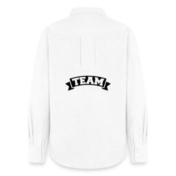 Team - Women's Oxford Shirt - white - Back - AI Model Female 172 light (172cm)