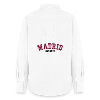 Madrid Fondé en 2006 - Chemise Oxford Femme - blanc - Dos - AI Model Female 172 light (172cm)