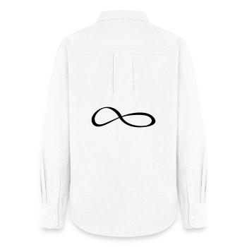 Unendlichkeitszeichen Symbol - Frauen Oxford Hemd - Weiß - Hinten - AI Model Female 172 light (172cm)