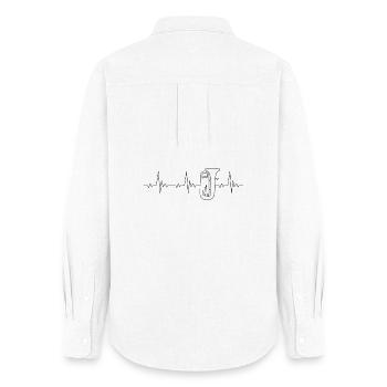 Tuba heartbeat frequency pulse ECG - Women's Oxford Shirt - white - Back - AI Model Female 172 light (172cm)