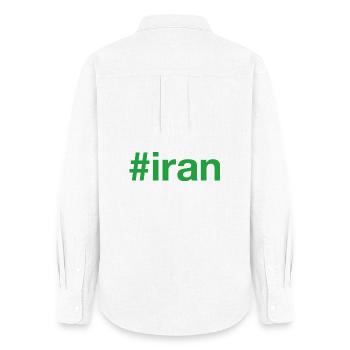 Iran Hashtag - Women's Oxford Shirt - white - Back - AI Model Female 172 light (172cm)