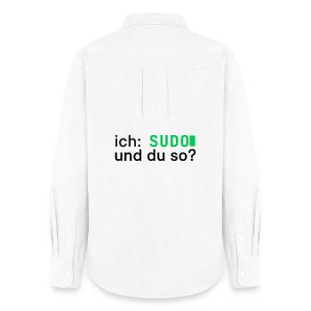 ich: SUDO und du so? Linux Programmierer - dunkel - Frauen Oxford Hemd - Weiß - Hinten - AI Model Female 172 light (172cm)