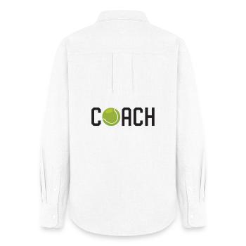Tennis Coach - Women's Oxford Shirt - white - Back - AI Model Female 172 light (172cm)
