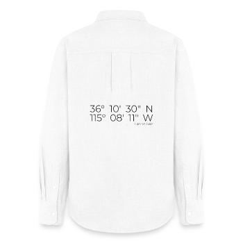 Coordonnées : Las Vegas, Nevada - Chemise Oxford Femme - blanc - Dos - AI Model Female 172 light (172cm)