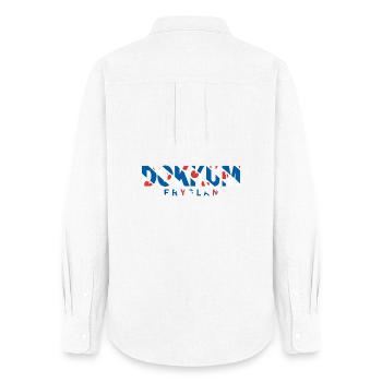 Dokkum Friesland Fryslan Flag Shirt, Hoodie, Bag - Women's Oxford Shirt - white - Back - AI Model Female 172 light (172cm)