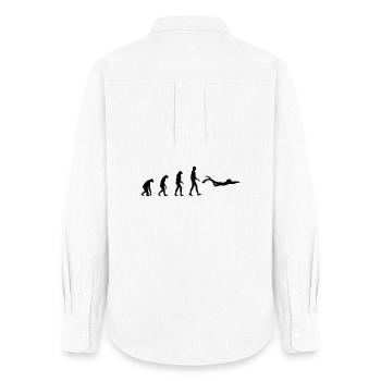 Diving - Women's Oxford Shirt - white - Back - AI Model Female 172 light (172cm)