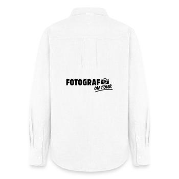 fotograf on tour - Frauen Oxford Hemd - Weiß - Hinten - AI Model Female 172 light (172cm)
