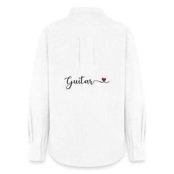 Guitar - Women's Oxford Shirt - white - Back - AI Model Female 172 light (172cm)