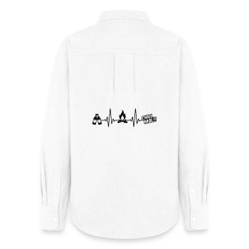 puls bier chillmal - Frauen Oxford Hemd - Weiß - Hinten - AI Model Female 172 light (172cm)