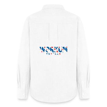 Workum Friesland Fryslan Flag Shirt, Hoodie, Bag - Women's Oxford Shirt - white - Back - AI Model Female 172 light (172cm)