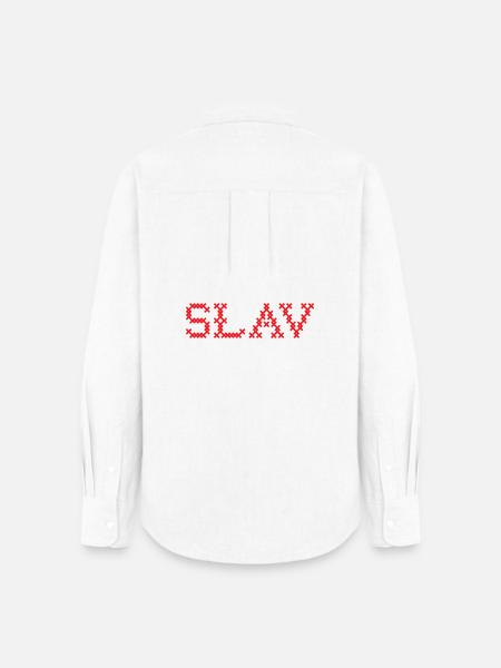 SLAV Slavic Folk Slawisch - Frauen Oxford Hemd - Weiß