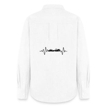 Naples Heartbeat Skyline Napoli - Chemise Oxford Femme - blanc - Dos - AI Model Female 172 light (172cm)