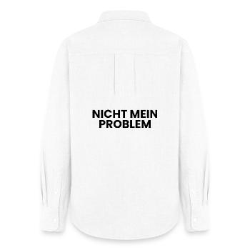 Nicht mein Problem - Frauen Oxford Hemd - Weiß - Hinten - AI Model Female 172 light (172cm)