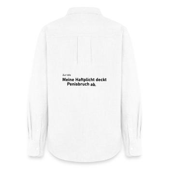 Haftpflicht - Frauen Oxford Hemd - Weiß - Hinten - AI Model Female 172 light (172cm)