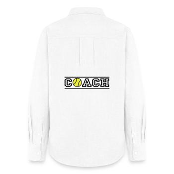 Tennis Coach - Women's Oxford Shirt - white - Back - AI Model Female 172 light (172cm)