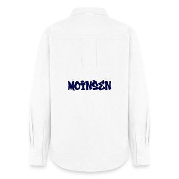 Moinsen (funk de rue) - Chemise Oxford Femme - blanc - Dos - AI Model Female 172 light (172cm)