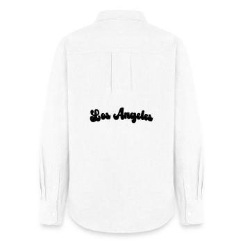 Los Angeles 8 - Chemise Oxford Femme - blanc - Dos - AI Model Female 172 light (172cm)