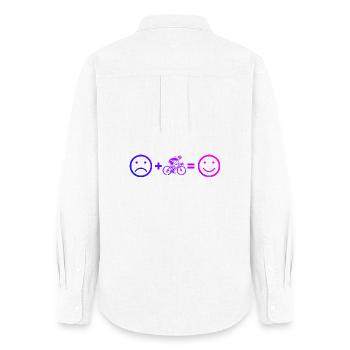 Gift idea for a road bike with road bike - Women's Oxford Shirt - white - Back - AI Model Female 172 light (172cm)