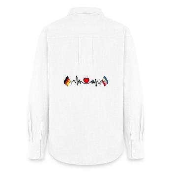 Cardio Flag Allemagne Mecklembourg-Poméranie-Occidentale - Chemise Oxford Femme - blanc - Dos - AI Model Female 172 light (172cm)