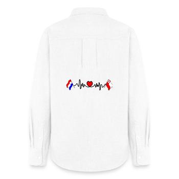 Cardio heart with Flag Netherlands, Utrecht - Women's Oxford Shirt - white - Back - AI Model Female 172 light (172cm)