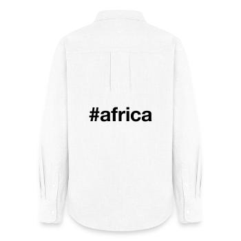 AFRIKA Hashtag Africa - Frauen Oxford Hemd - Weiß - Hinten - AI Model Female 172 light (172cm)