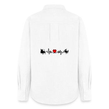 Heart rate cardio Taurus Cancer - Women's Oxford Shirt - white - Back - AI Model Female 172 light (172cm)