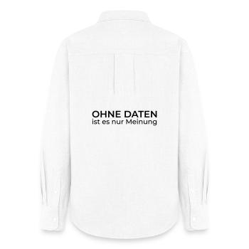 Ohne Daten nur Meinung – Data & Engineering - Frauen Oxford Hemd - Weiß - Hinten - AI Model Female 172 light (172cm)
