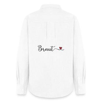 Braut - Frauen Oxford Hemd - Weiß - Hinten - AI Model Female 172 light (172cm)