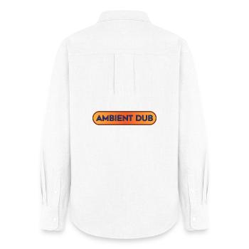 Festival de musique Dub ambiant Chillout Vibes - Chemise Oxford Femme - blanc - Dos - AI Model Female 172 light (172cm)