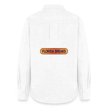 Florida Breaks – Funky Hip-Hop Beats und Breaks - Frauen Oxford Hemd - Weiß - Hinten - AI Model Female 172 light (172cm)