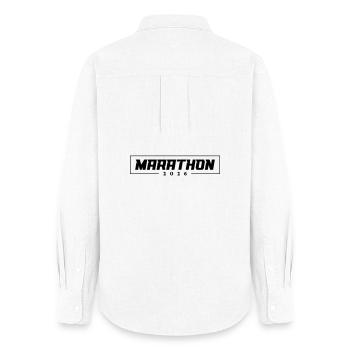 Marathon 2026 - Chemise Oxford Femme - blanc - Dos - AI Model Female 172 light (172cm)